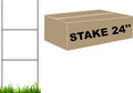 100 Pack Galvanized Wire Double H-Frame Stake 24 Tall 10 Wide E809140