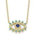 18 Inch 925 Sterling Silver Evil Eye Necklace K2052