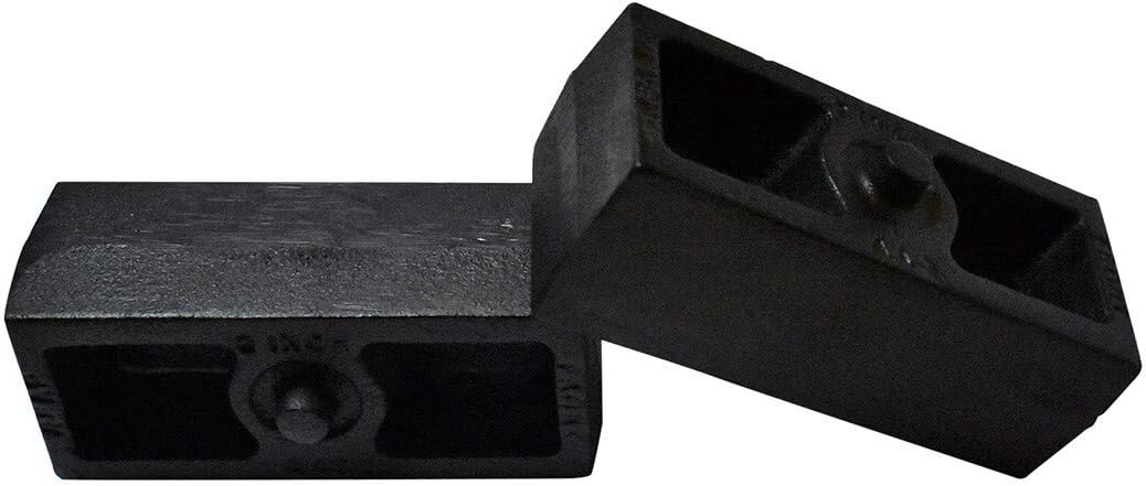 2 Rear Suspension Lift Solid Cast Iron Blocks with Extra Long 10 Square Leaf Spring Axle U Bolts D20806