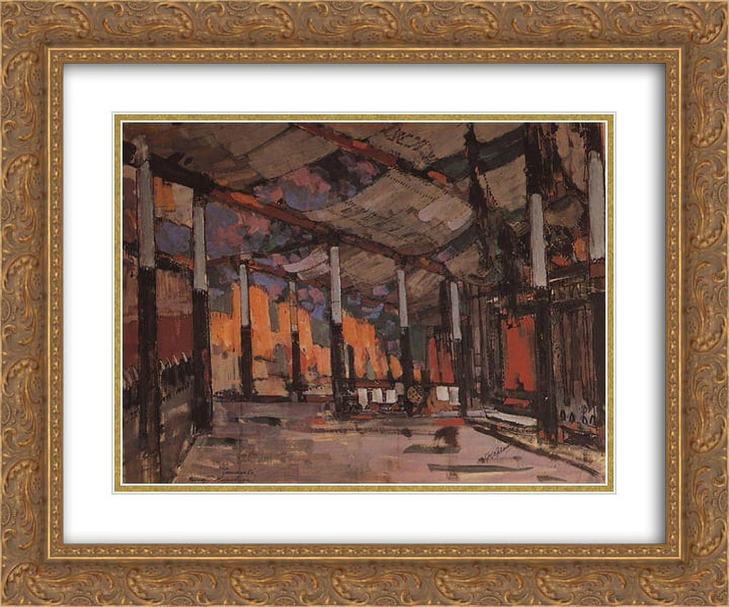 2x Matted 24x20 Gold Ornate Framed Art Print S116470
