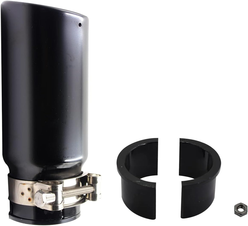 Black Coated Stainless Steel Muffler Tip, 2.75" Inlet 3.5" Outlet, Pack of 2 N530791