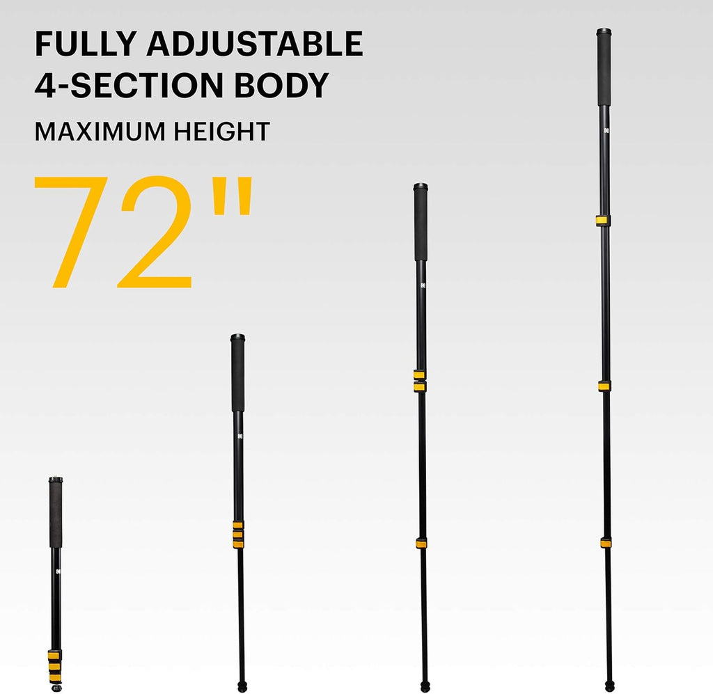 72” Lightweight Aluminum Monopod with Smartphone Adapter V180