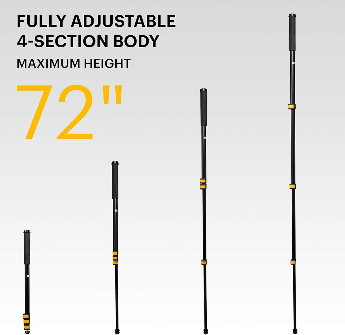 72” Lightweight Aluminum Monopod with Smartphone Adapter V180