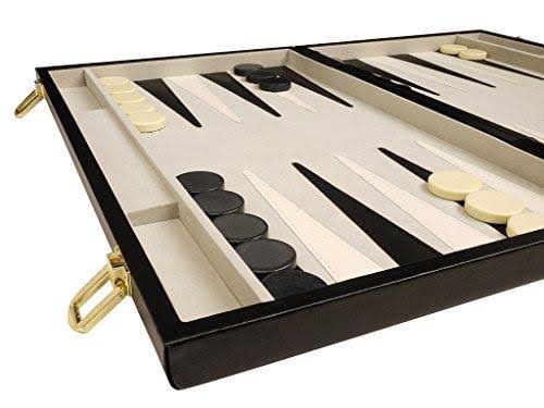 Black Attache Case Backgammon Board Set Y177