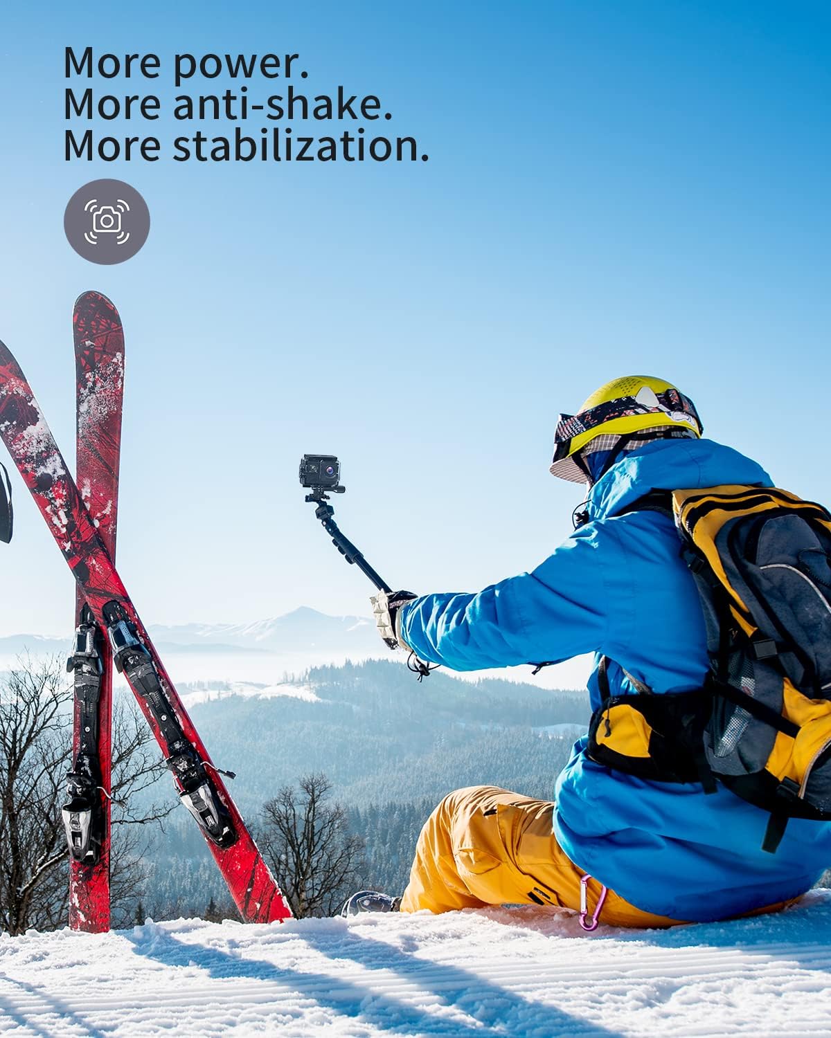 4K Waterproof Action Camera with External Microphone, 170° Wide Angle Lens, 2 x 1050mAh Battery J158