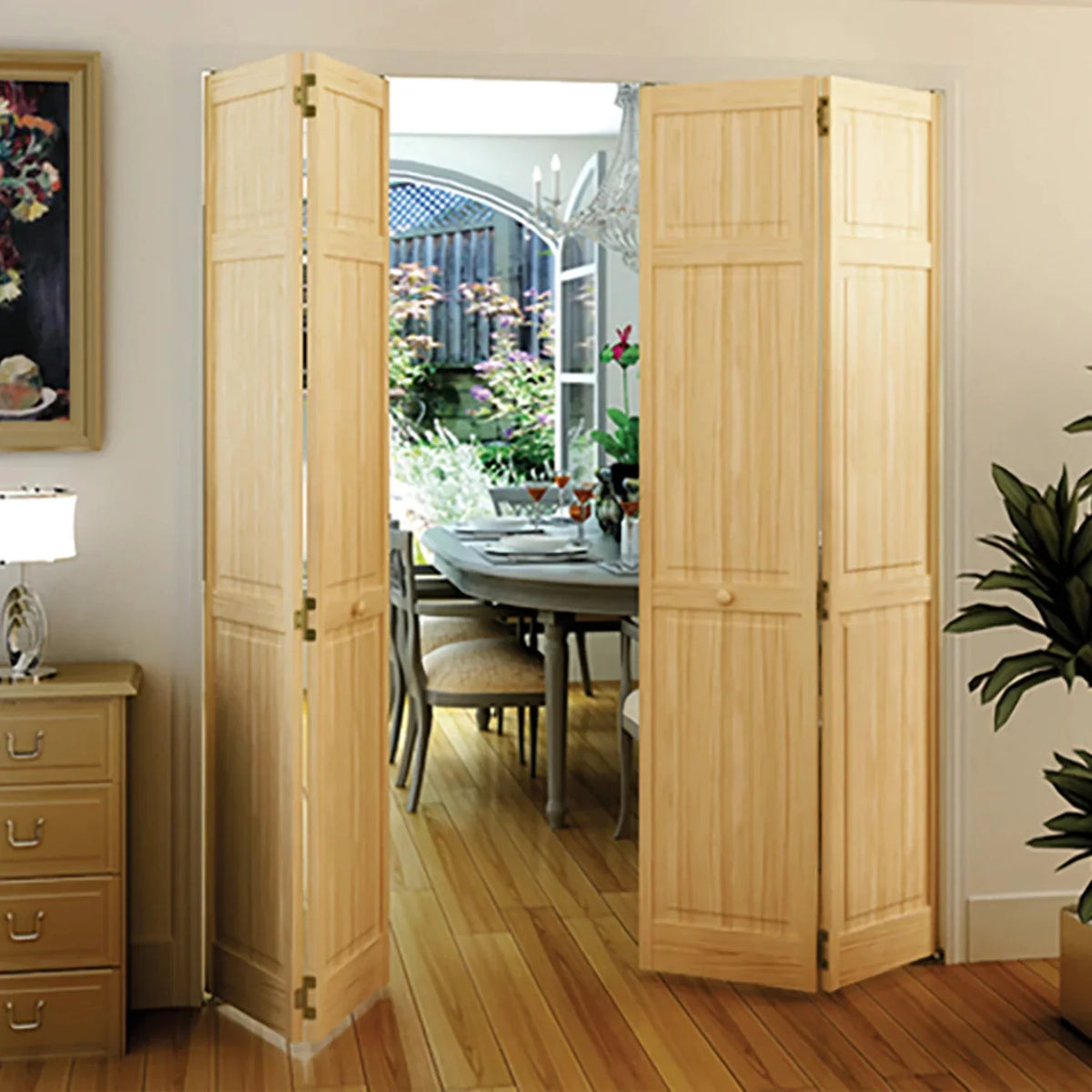 6 Panel Clear Bi-fold Closet Door B668