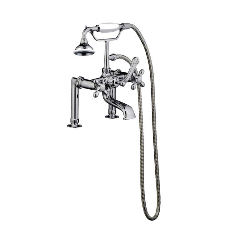 Polished Nickel Tub Rim-Mounted Faucet with Handshower I3376