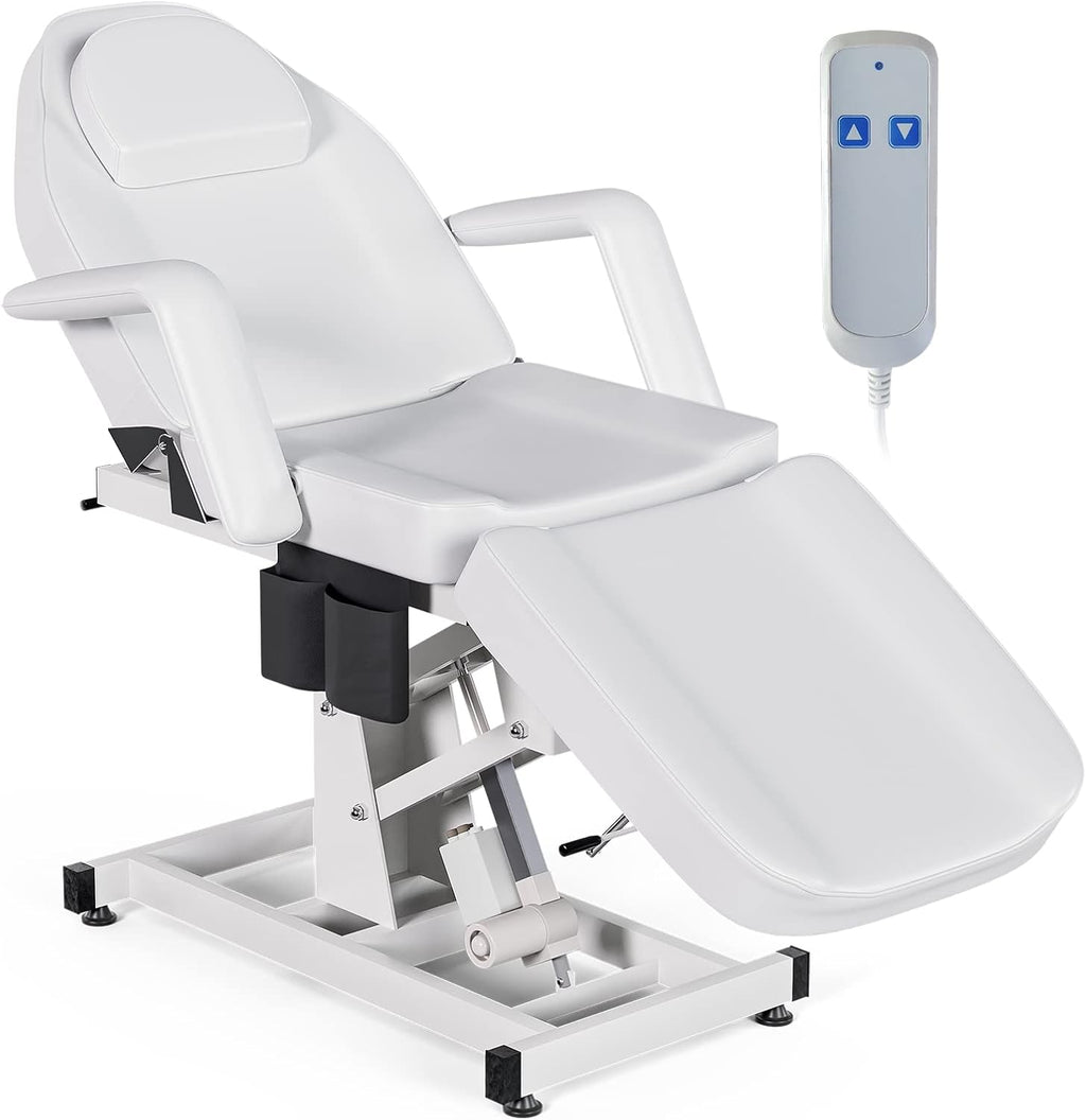 White Electric Height Adjustable Tattoo Bed Lash Table K57297