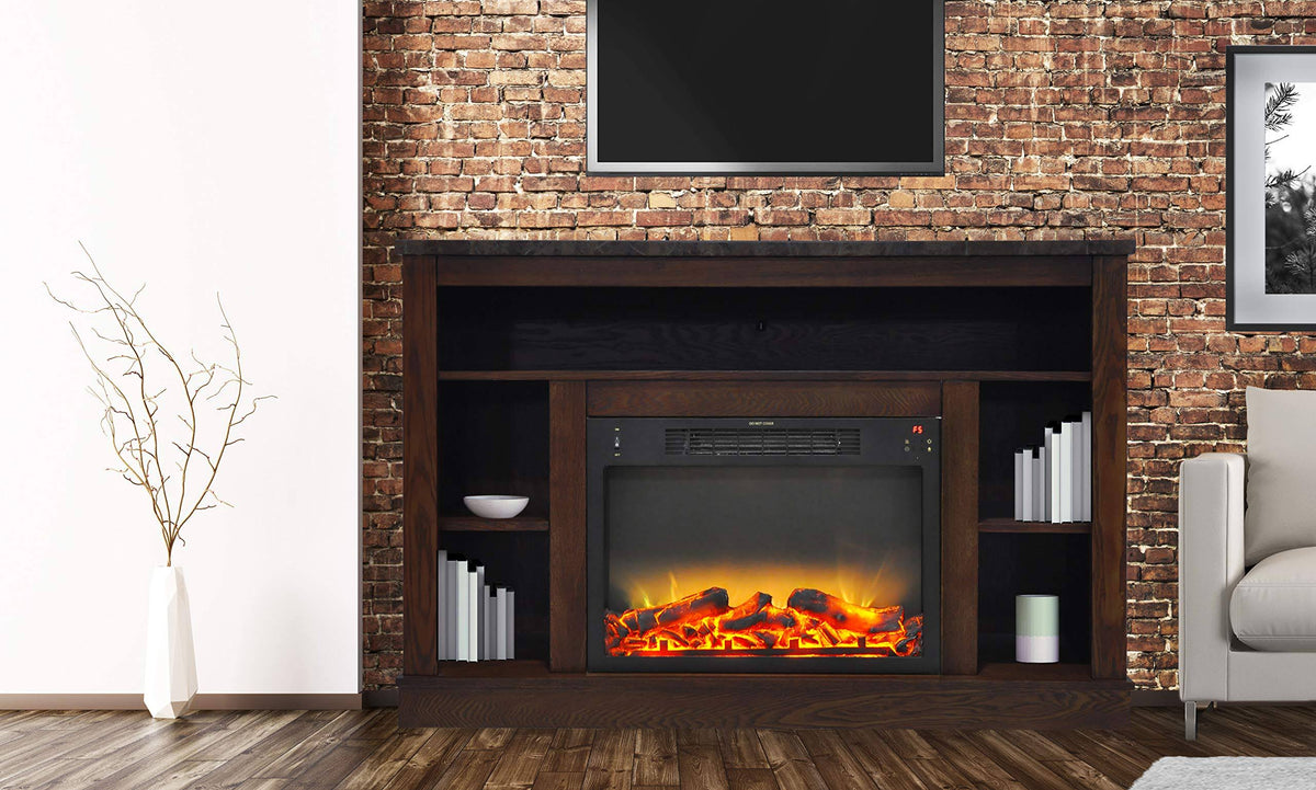 Mahogany Mantel Electric Fireplace R699513