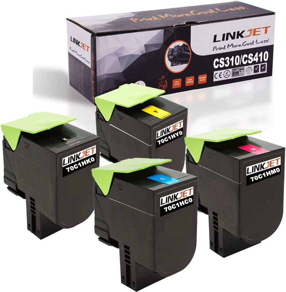 4 Pack Remanufactured Toner Cartridge for Lexmark CS310 CS410 CS510 O781