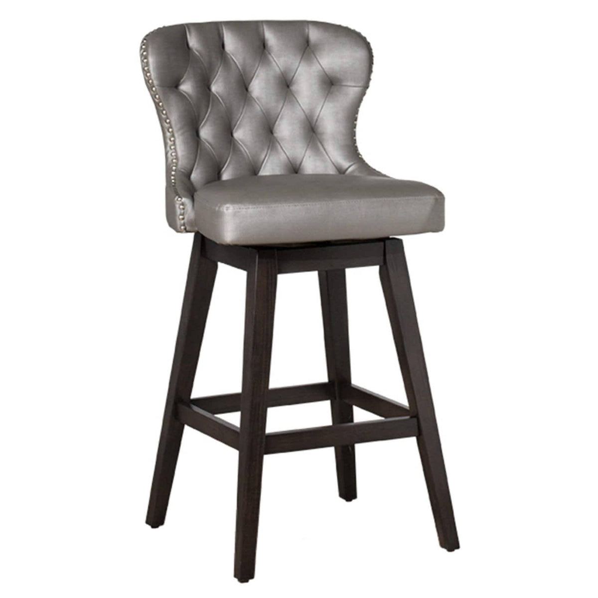 Charcoal Swivel Bar Height Stool V653336