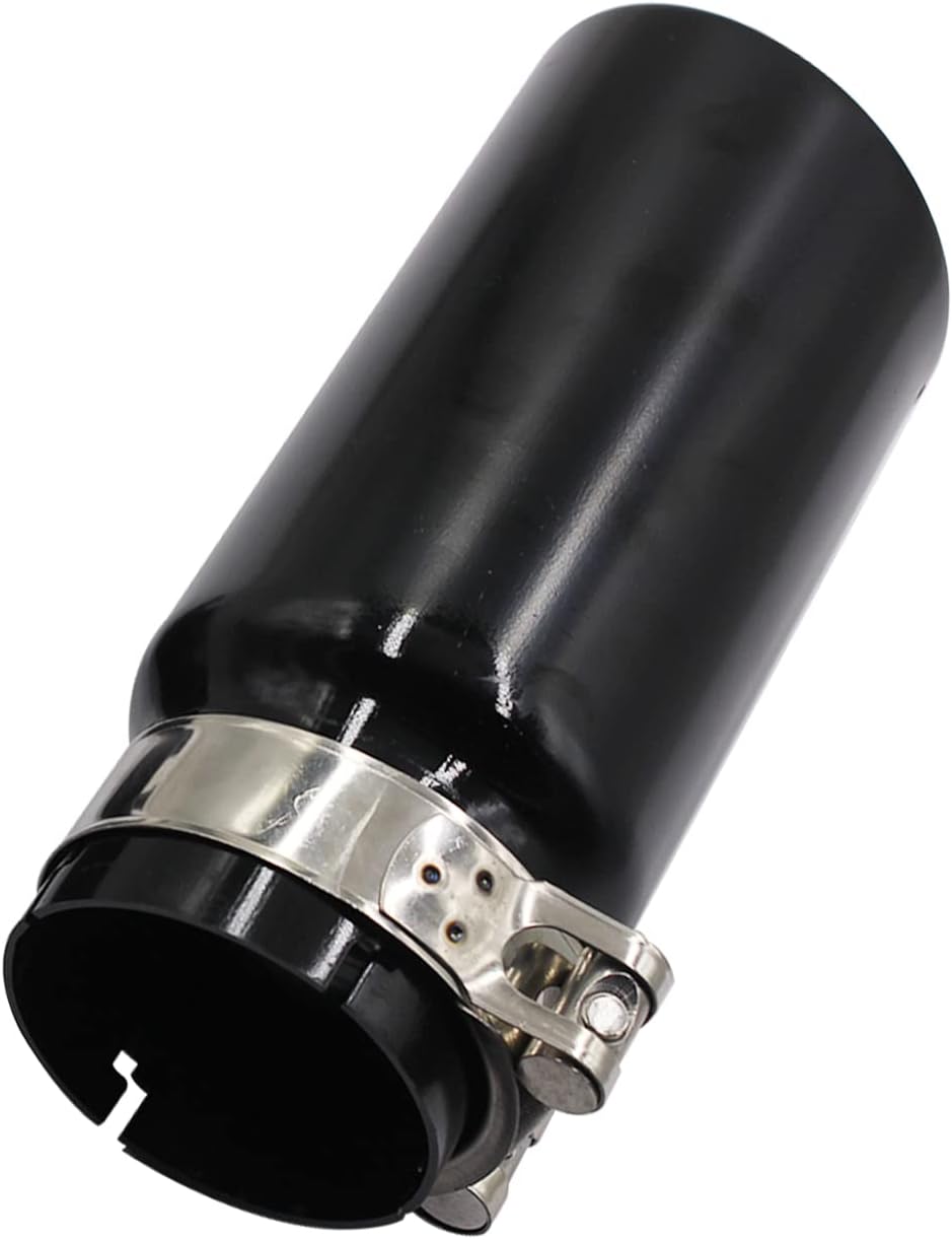 Black Coated Stainless Steel Muffler Tip, 2.75" Inlet 3.5" Outlet, Pack of 2 N530791