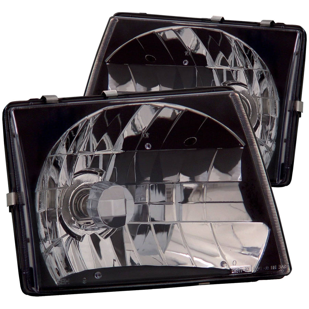 Crystal Headlights Black for 1997-2000 Toyota Tacoma F348