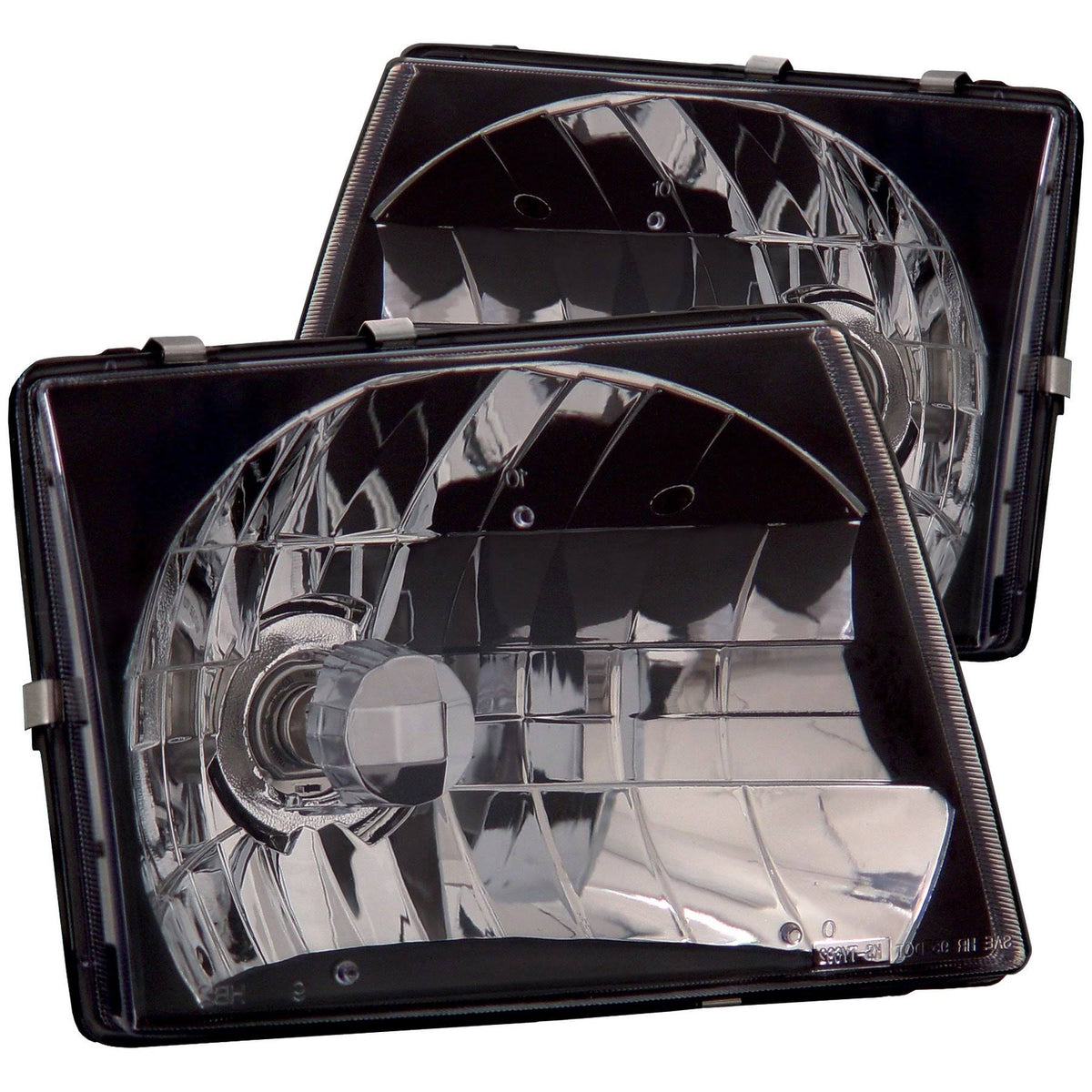Crystal Headlights Black for 1997-2000 Toyota Tacoma F348