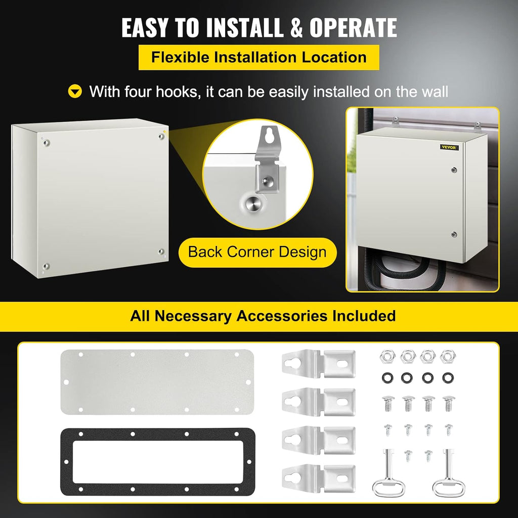 24 x 24 x 12'' NEMA 4X Steel Electrical Box with Mounting Plate N256