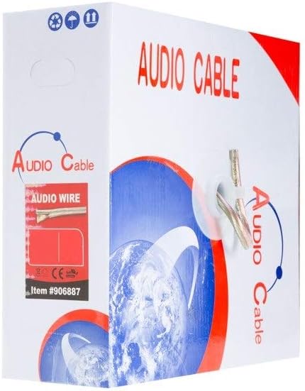 100FT 14 Gauge 2 Conductors Transparent Speaker Cable R984