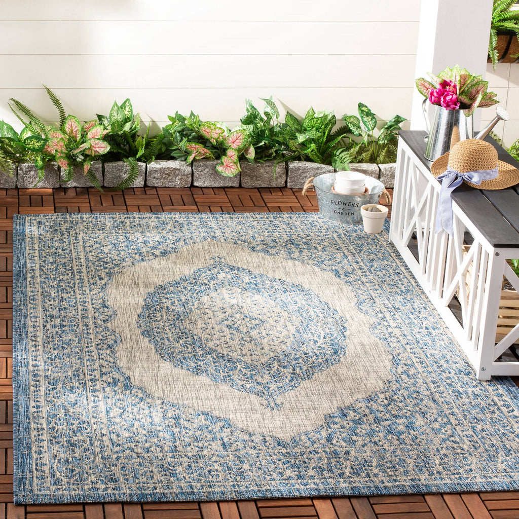 Light Beige Light Brown Courtyard Rug W768