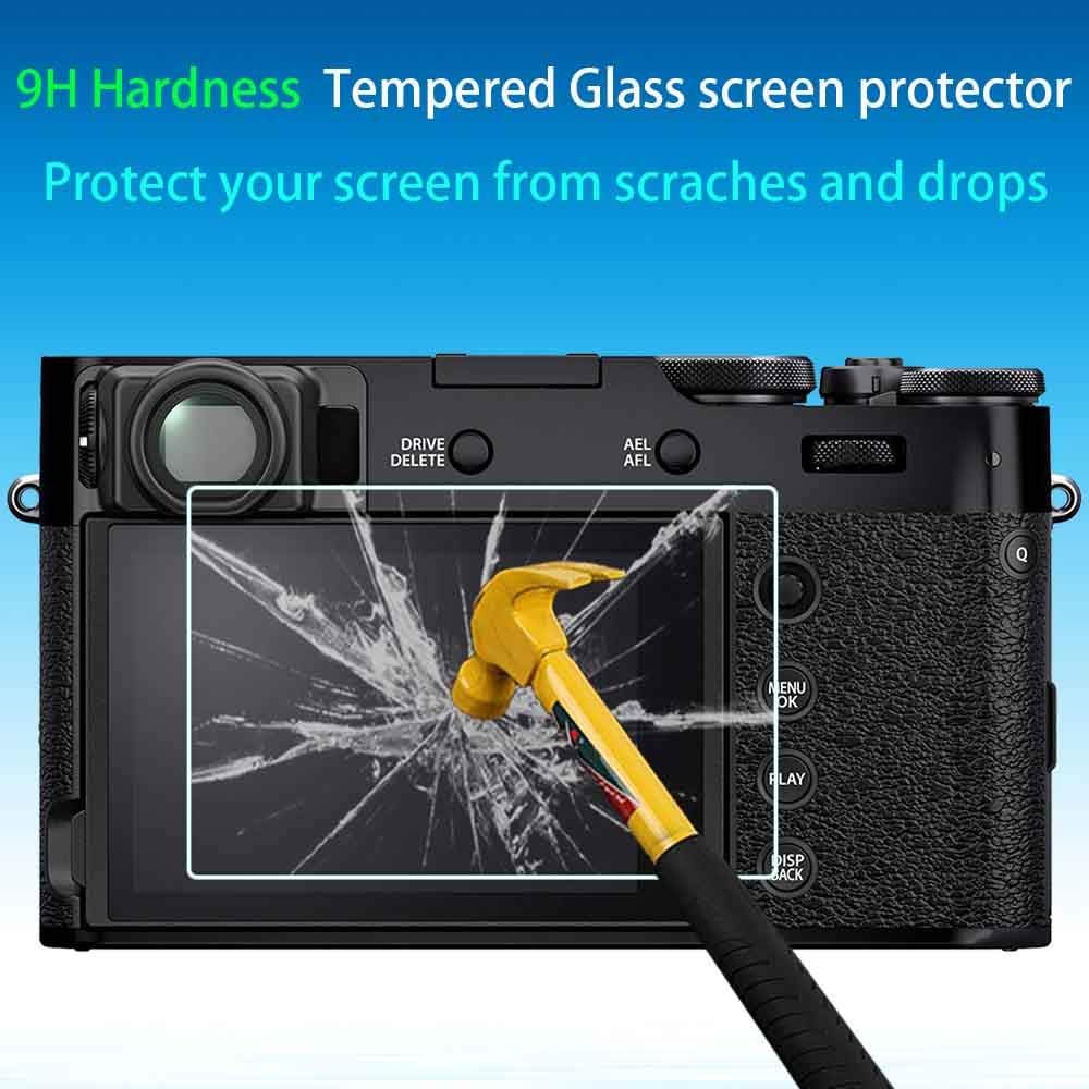 3Pack 0.3mm 9H Tempered Glass Screen Protector with Hot Shoe Cover E3904