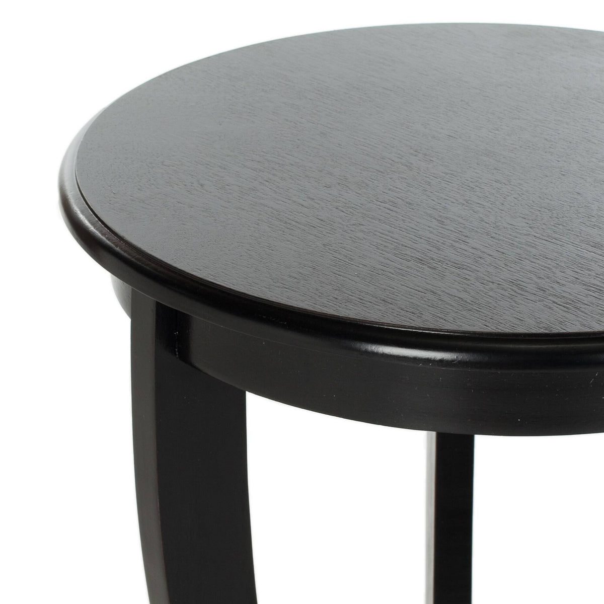 Distressed Black Pedestal Side Table U261