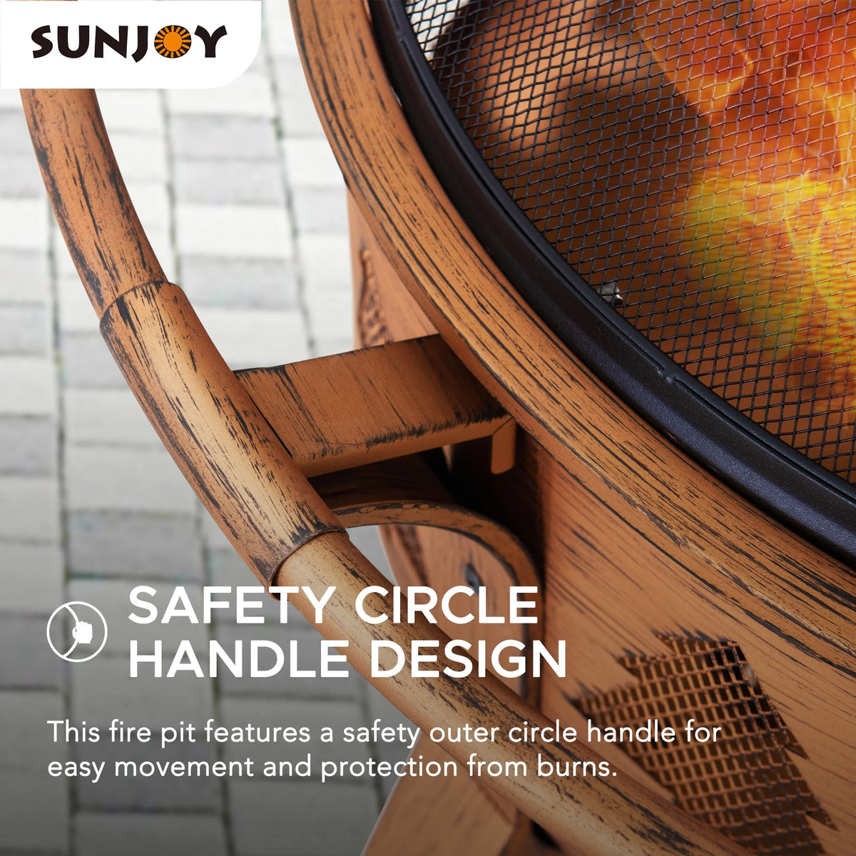 30 in. Outdoor Wood-Burning Steel Fire Pit with Spark Screen and Poker R533231