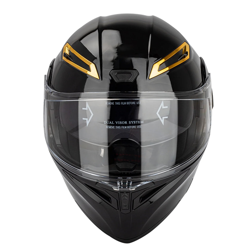 Dual Visor Flip Full Face Motorcycle Helmet with Built-in Sunglasses V738