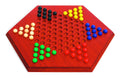 Hexagonal Chinese Checkers Game with Wooden Marbles D69161