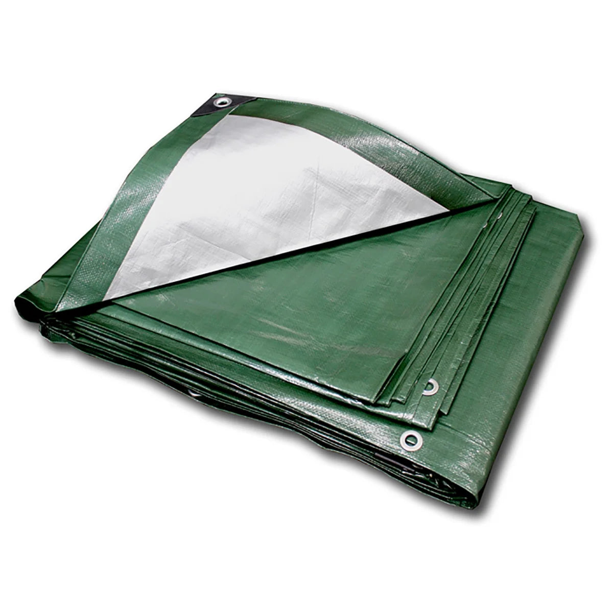 Green/Silver Heavy Duty Polyethylene Tarp, 12’ x 14’, 5 oz. I993