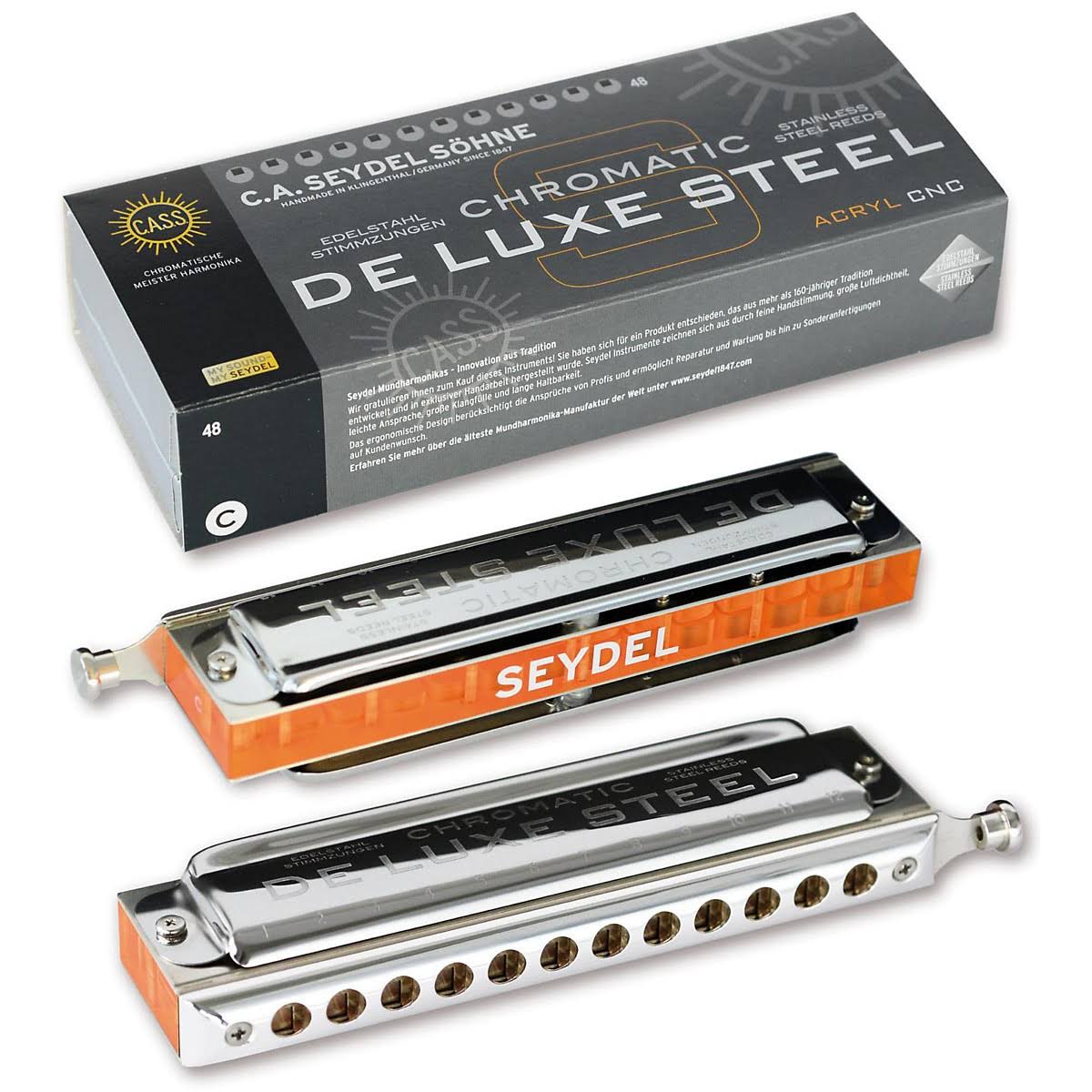 Chromatic Deluxe Steel Solo Harmonica Low F I62372