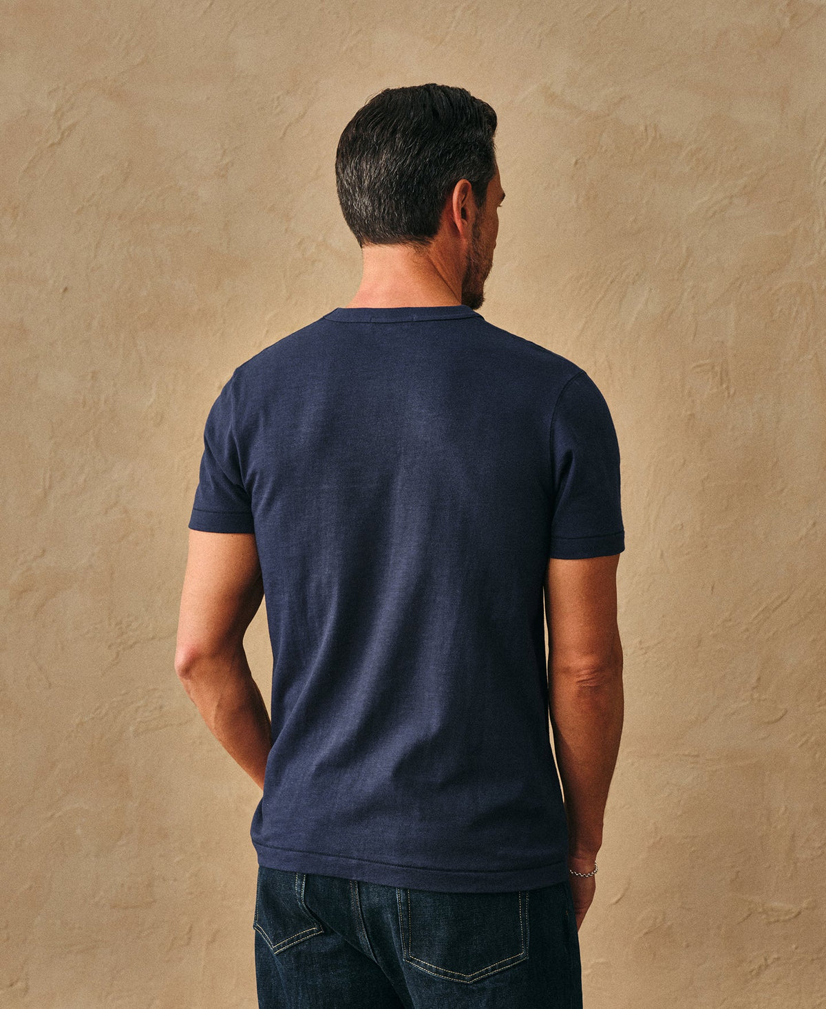 Classic Fit Loopwheel Slub Cotton Pocket T-Shirt