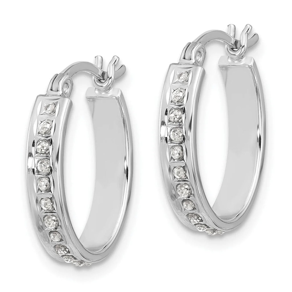 925 Sterling Silver Oval Hoop Earrings N18905