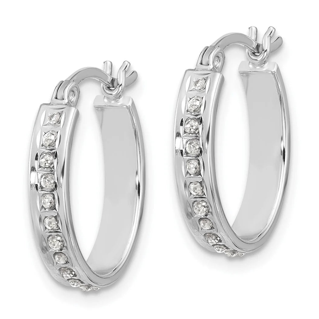 925 Sterling Silver Oval Hoop Earrings N18905