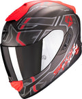 Matt Silver-Red Motorcycle Helmet XXL B742