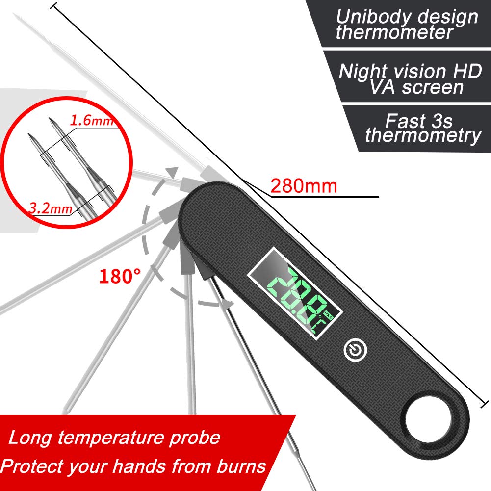 Food Thermometer Digital Instant Read Meat Thermometer Pack of 2 P97330