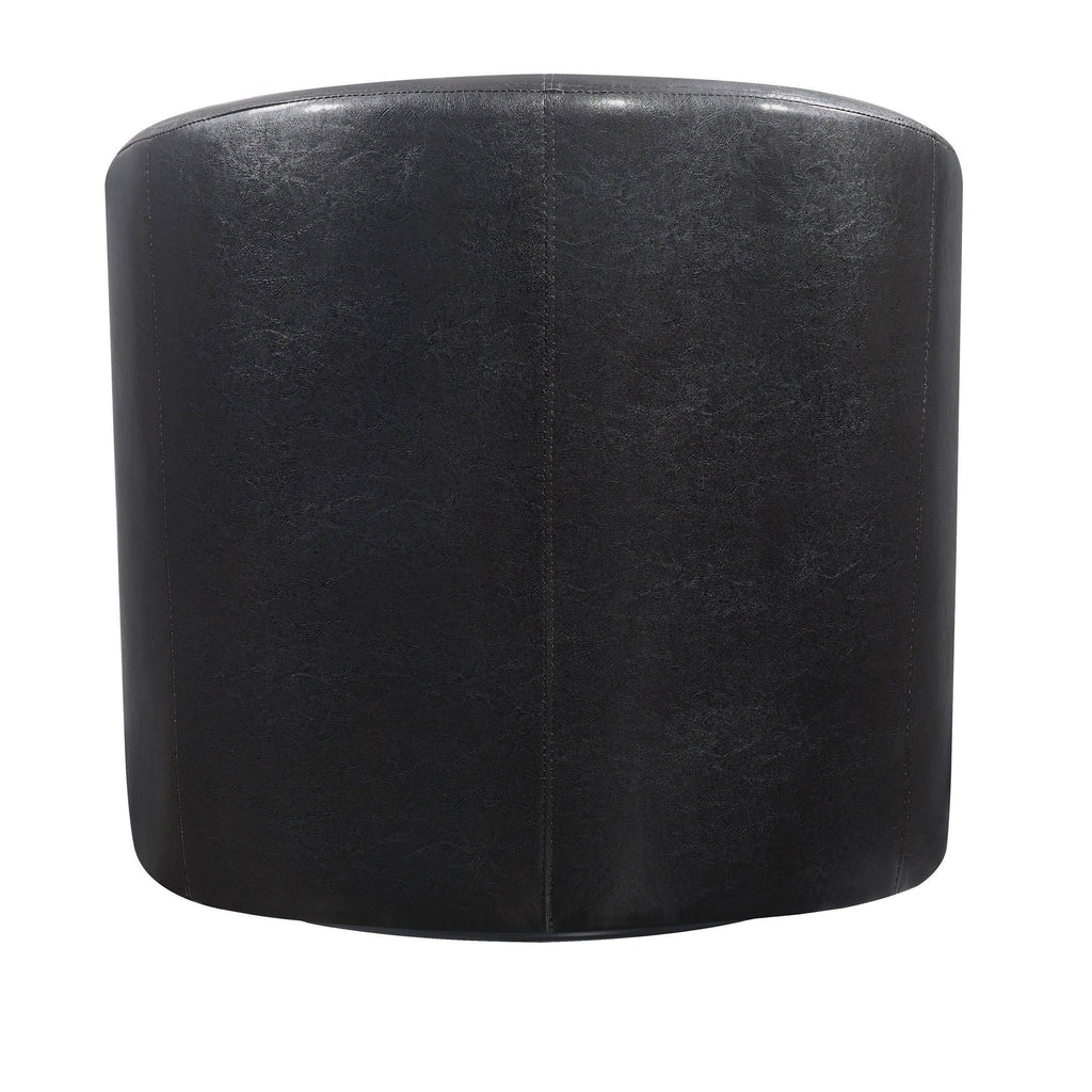 Red Faux Leather Swivel Armchair M944310
