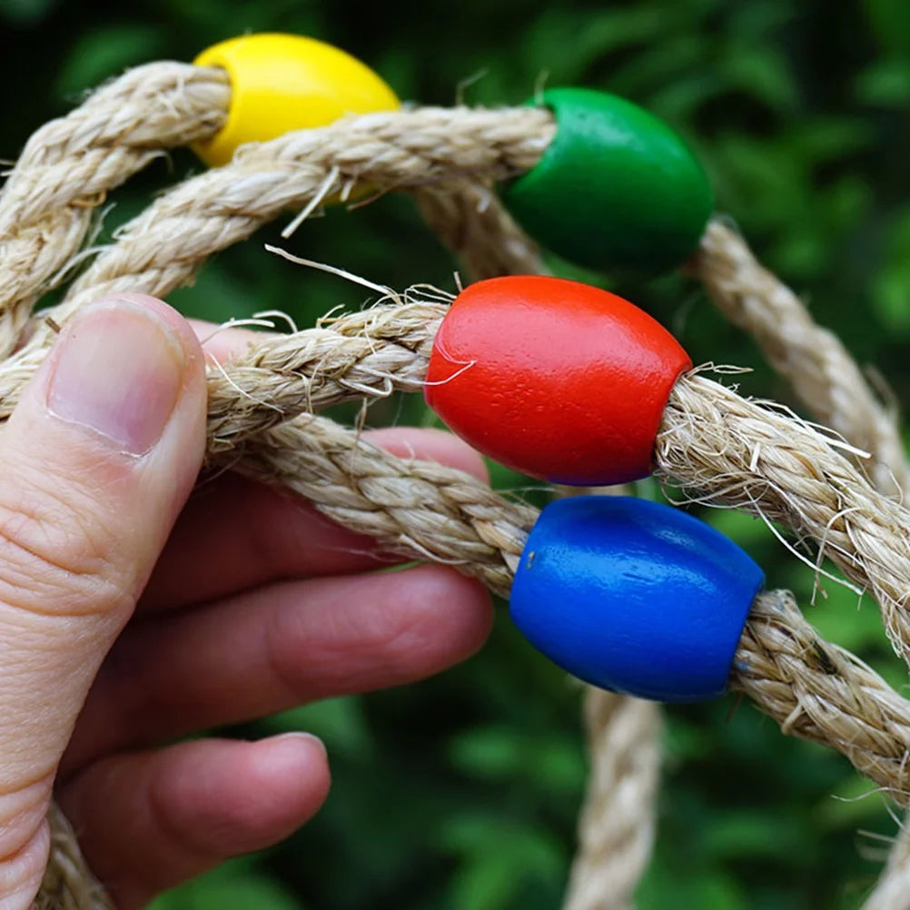 Natural Rope Ring Toss Wooden Toy Beach Toys I433275