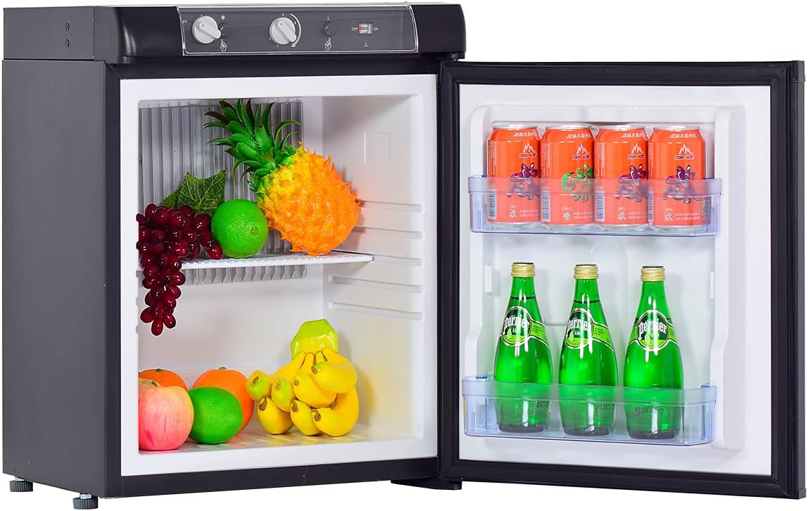 12V Compact Fridge, 1.4 Cu.Ft, Black Q335