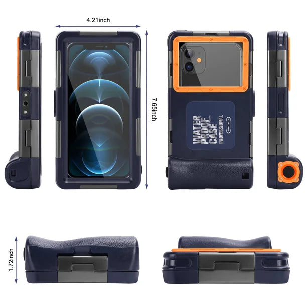 Waterproof Protective Case for Phones Up to 6.9 Inch with Lanyard E92467