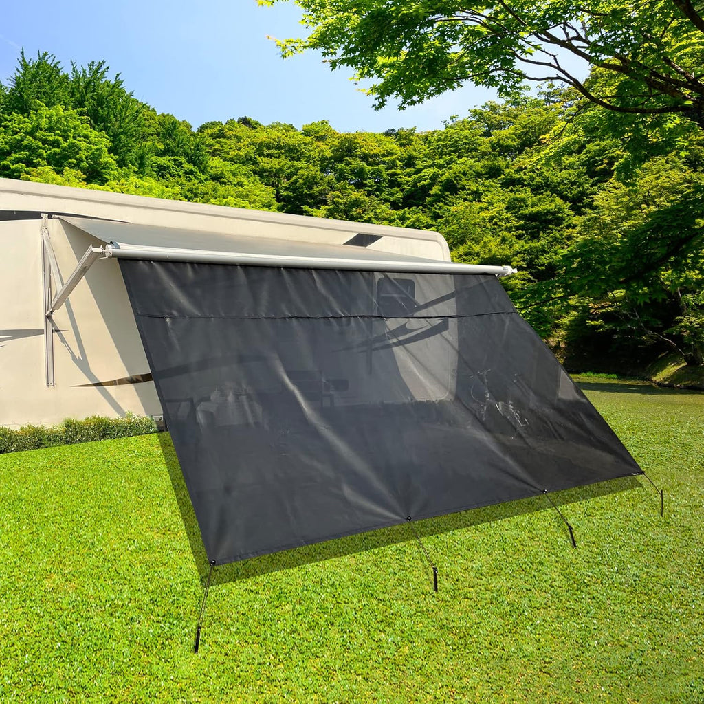 RV Awning Shade Screen with Zipper 9'X15'3'' M5927