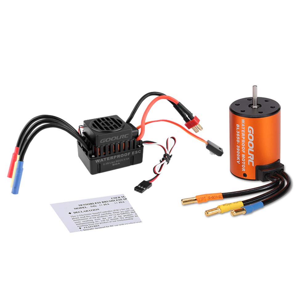 Waterproof 3650 3900KV Brushless Motor with 60A ESC Combo Set O5742