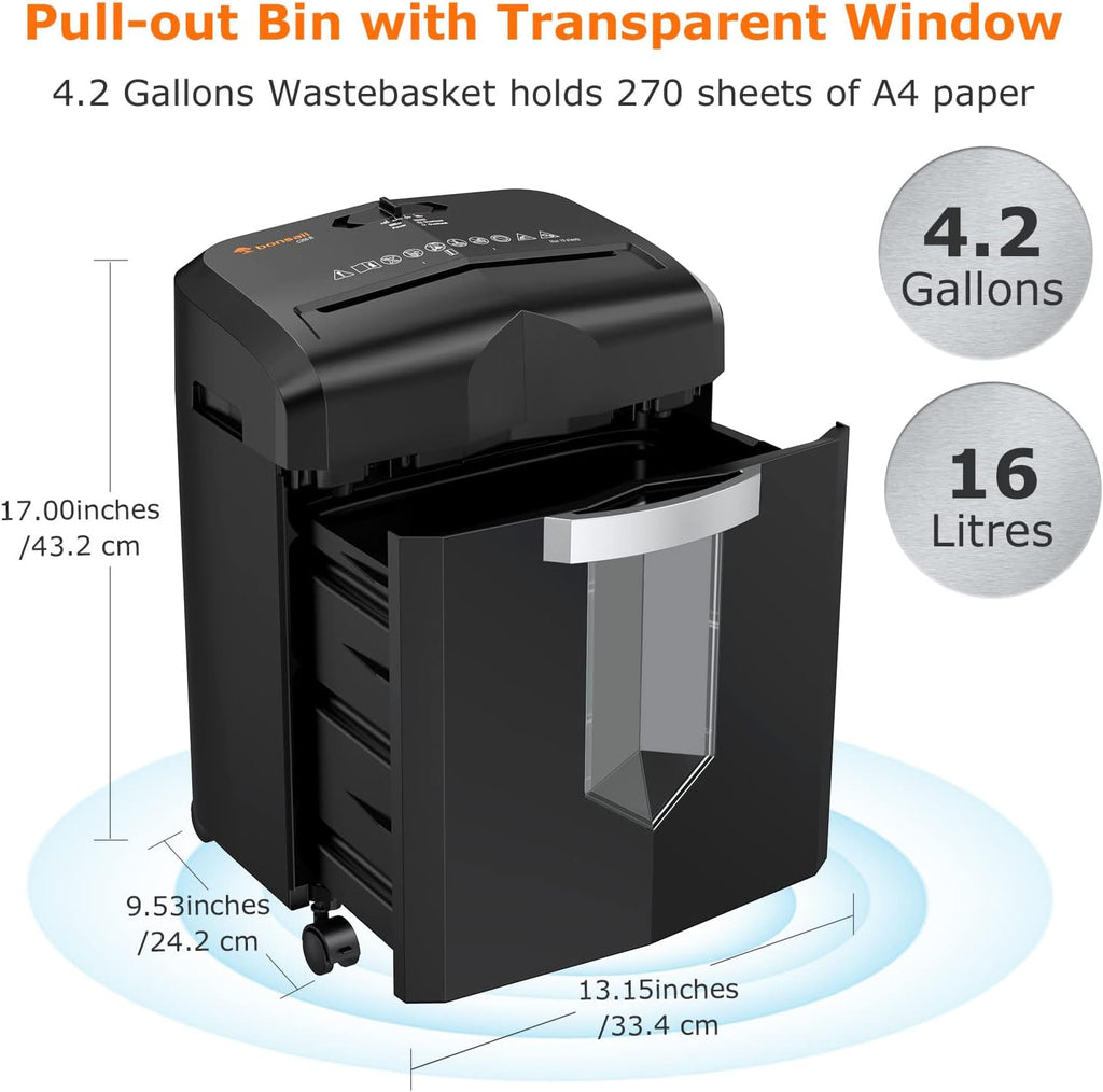 10-Sheet Micro-Cut Paper Shredder with 4.2 Gal Pullout Bin P3203