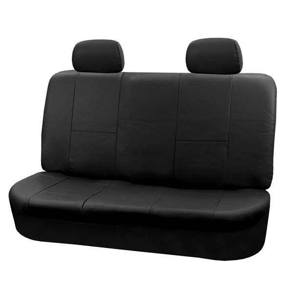 Black Faux Leather Full Set Seat Covers L79257