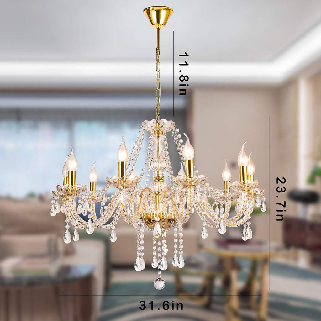 K9 Crystal 8 Lights Pendant Ceiling Lamp R327