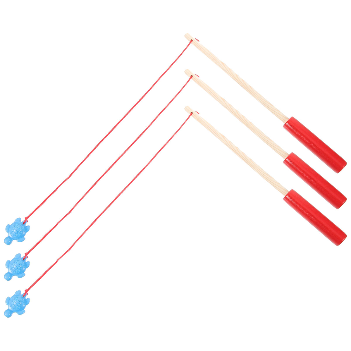 6 Pcs Wooden Magnetic Fishing Rod Puzzle Toy N804