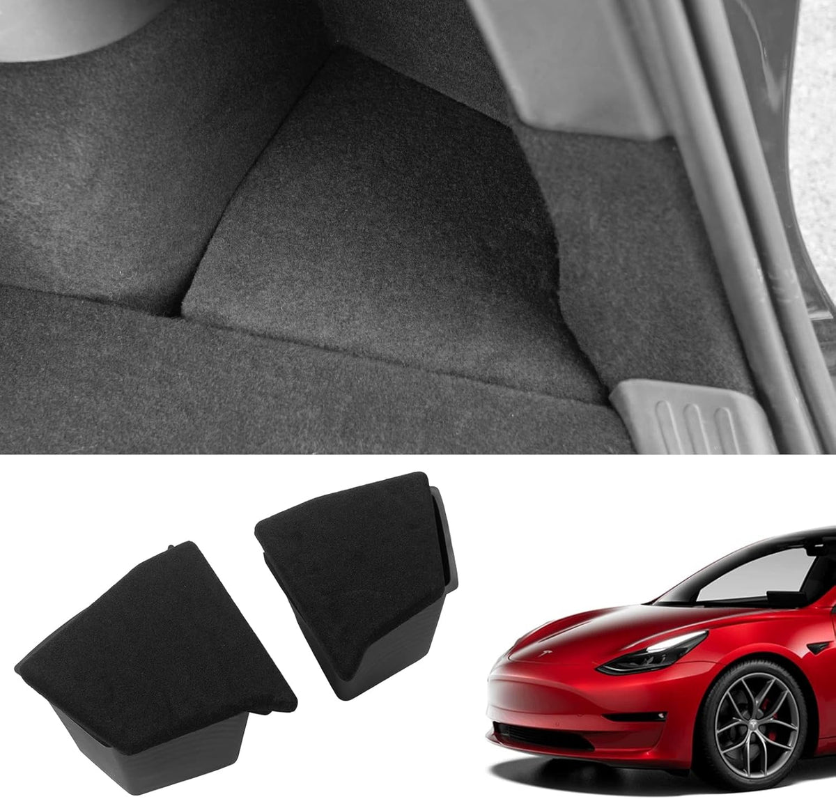Rear Trunk Storage Box Trunk Organizer Side Packets Tray Bins T8255