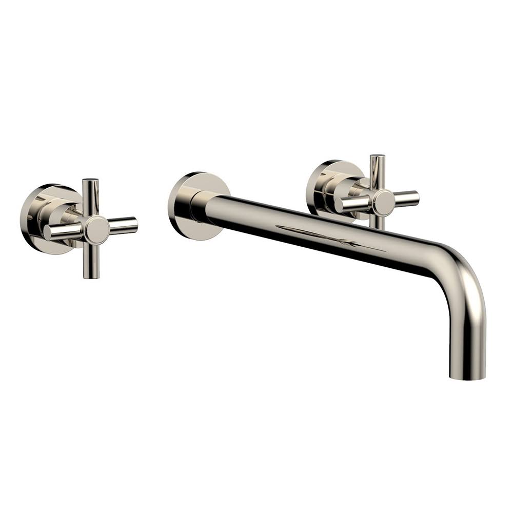 Satin White Wall Mount Lavatory Set E123
