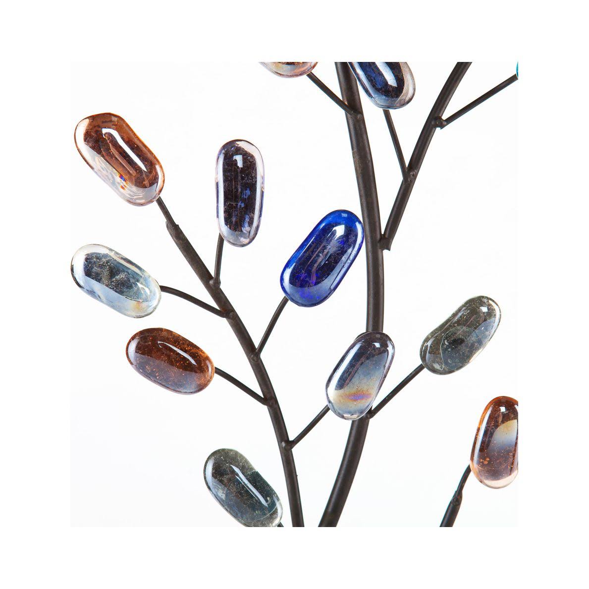 Metal & Glass Tree Wall Sculpture W770