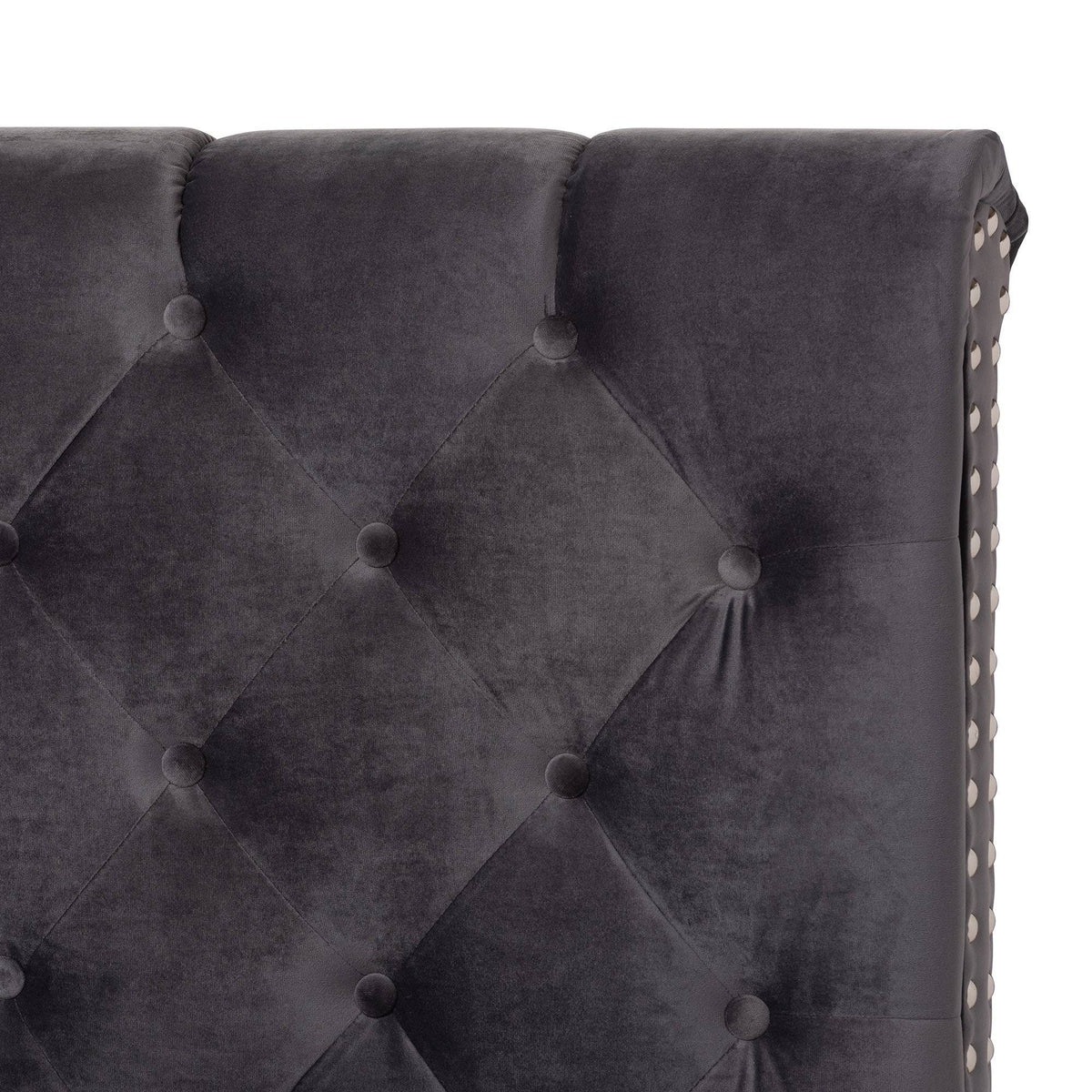 Queen Light Grey Bed T7837