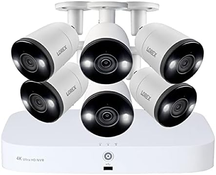 4K Ultra HD 3TB 8-Channel Wired NVR System with Six Indoor/Outdoor Smart Deterrence Cameras V779