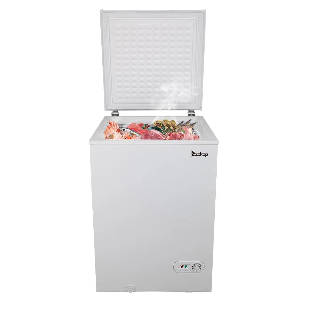 White Single Door Chest Freezer V7508