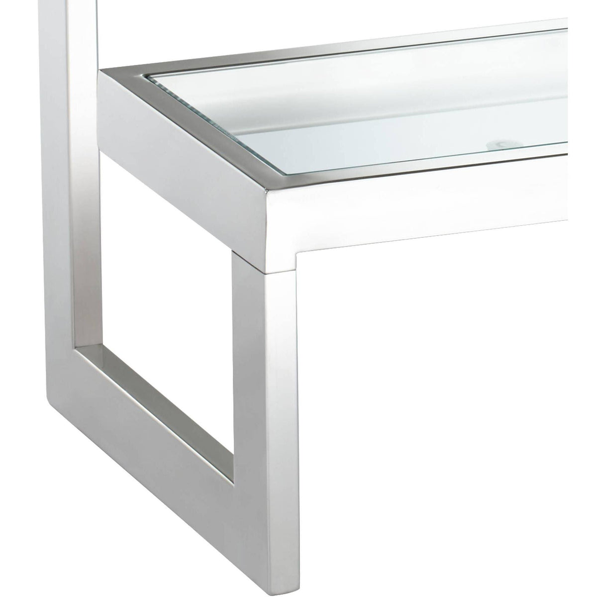 Chrome Glass Shelf Console Table H22263